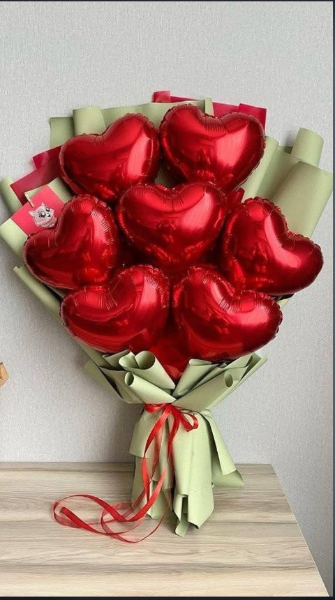 Red Hearts  A Bouquet With Touch Of Love And Affection